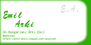 emil arki business card