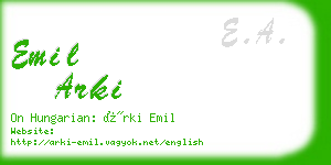 emil arki business card